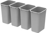 Storex Large Waste Basket 15.5 x 11 x 20.75 Inches, Black (STX00700U01C)