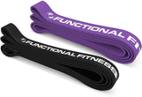 Pull Up Assist Bands Set by Functional Fitness. Heavy Duty Resistance and Assistance Training Band