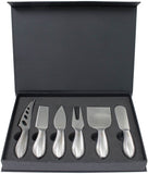 Home Perspective Premium Stainless Steel Cheese Tool Set - 6 Piece Box Cheese Knife Set - Cut, Spread, Shave and Serve All Your Favorite Cheeses