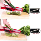 Mandoline Vegetable Slicer Cutter Chopper,JungleArrow 6 in 1 Interchangeable Blades with Peeler with Food Catch Tray by unknown