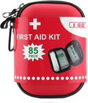 I GO Compact First Aid Kit - Hard Shell Case for Hiking, Camping, Travel, Car - 85 Pieces