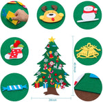 YOHEER Felt Christmas Tree, 3.35ft DIY Christmas Tree with 29 Pcs Xmas Gifts Santa Claus Ornaments Wall Decor