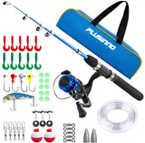 Kids Fishing Pole,Light and Portable Telescopic Fishing Rod and Reel Combos for Youth Fishing by PLUSINNO