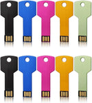 JUANWE USB Flash Drives 5 Pack 16GB USB 2.0 Metal Thumb Drives Jump Drive Memory Stick Key Shape for Students,Office,Company