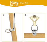 Picture Hangers, Picture Hanging Kit, 168 Pieces Picture Frame Hangers for Heavy Duty Picture Frame with Wall Mounting Nails, Tin Box Included (Golden)