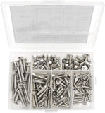 HVAZI #2-56 UNC Stainless Steel Phillips Flat Head Machine Screws Nuts Assortment Kit