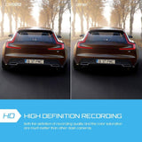 Both 1080P FHD Front and Rear Dual Lens Dash Cam in Car Camera Recorder Crosstour External GPS HDR Both 170°Wide Angle Motion Detection G-Sensor Loop Recording(CR900)