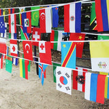 100 Countries String Flags, 82 Feet International Bunting Banner, 8.2'' x 5.5'' Olympic World Pennants for Bar, Sports Clubs,Party Events