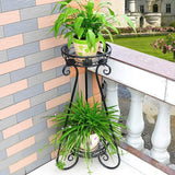 ZGXY Classic Metal 2 Tiers Plant Stand Tall Plant Stand Iron Art Flower Pot Holder Rack Planter Supports Garden & Home