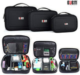 BUBM Electronic Organizer, Hard Shell Travel Gadget Case with Handle for Cables, USB Drives, Power Bank and More, Fit for iPad Mini