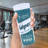 Wipex Natural Gym & Fitness Equipment Wipes for Personal Use - Lemongrass, Eucalyptus & Vinegar- Great for Yoga Mats, Pilates, Home Gym, Peloton, Spas - 4pk, 300 Wipes