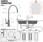 iSpring US31 3-Stage Under Sink High Capacity Tankless Drinking Water Filtration System-Includes Sediment 2X CTO Carbon Block Filters (Newest Version)