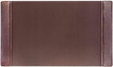 Dacasso Chocolate Brown Leather 34 by 20-Inch Desk Pad with Side Rails