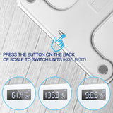 TekSky Smart Body Fat Scale, Wireless Body Composition Monitor with Bluetooth iOS and Android App - Body Fat, Water, Muscle, BMI Analyzer - Max 400 lbs