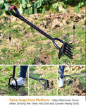 Ymachray 5-Tine Forged Cultivator- Heavy Duty Hand Tiller and Garden Claw Weeder Cultivator -Solid Steel Shaft Unbreakable Tines