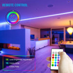 PANGTON VILLA Led Strip Lights 32.8ft with Remote and 3A Power Supply, SMD 5050 Color Changing LED Strip Light Kit for Room, Kitchen, Bedroom, Home Decoration Led Lights