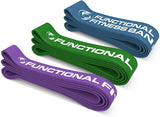 Pull Up Assist Bands Set by Functional Fitness. Heavy Duty Resistance and Assistance Training Band