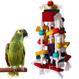 RYPET Bird Chewing Toy - Parrot Cage Bite Toys Wooden Block Bird Parrot Toys for Small and Medium Parrots and Birds