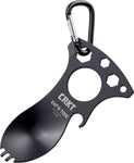 CRKT Eat'N Tool Outdoor Spork Multitool: Durable and Lightweight Metal Multi-Tool for Camping, Hiking, Backpacking and Outdoors Activities, Black 9100KC