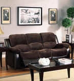 Homelegance Resonance 83" Bonded Leather Double Reclining Sofa, Brown