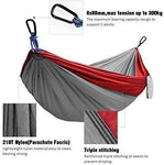 Kootek Camping Hammock Double & Single Portable Hammocks with 2 Tree Straps, Lightweight Nylon Parachute Hammocks for Backpacking, Travel, Beach, Backyard, Patio, Hiking