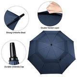 Prospo Golf Umbrella 62/68 inch Large Heavy Duty Automatic Open Windproof Double Canopy Oversized Stick Vented Umbrellas