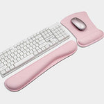 Mouse Pad with Wrist Support and Keyboard Wrist Rest Pad Set,Ergonomic Mouse Pads for Computers Laptop,Non-Slip Comfortable Mousepad w/Raised Memory Foam for Easy Typing Pain Relief (Eiffel Tower)