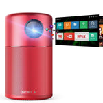 Nebula Capsule Smart Mini Projector, by Anker, Portable 100 ANSI lm High-Contrast Pocket Cinema with Wi-Fi, DLP, 360° Speaker, 100" Picture, Android 7.1, 4-Hour Video Playtime, and App