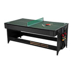 Fat Cat Pockey 7ft Black 3-in-1 Air Hockey, Billiards, and Table Tennis Table