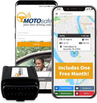 Car Tracker - MOTOsafety OBD GPS Vehicle Tracker Device with Phone App, One Month of Service Included