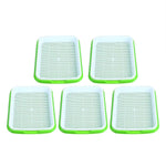 Homend Seed Sprouter Tray, 5 Pack Seed Germination Tray BPA Free Nursery Tray for Seedling Planting Great for for Garden Home Office