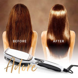 PROFESSIONAL Hair Straightening Ceramic Brush - Straightening Styler Brush - 4mod.