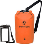 Earth Pak -Waterproof Dry Bag - Roll Top Dry Compression Sack Keeps Gear Dry for Kayaking, Beach, Rafting, Boating, Hiking, Camping and Fishing with Waterproof Phone Case