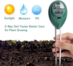 Soil Test Kit,Besmon 3-in-1 Soil Ph Meter，Soil Moisture Meter Indoor/Outdoor Plant Care Soil Tester Light and PH MeterFor Plant