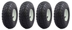 Ranch Tough 4 Pack RT310 10" Pneumatic Replacement Tires for Garden Including Gorilla Cart, Black