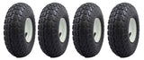 Ranch Tough 4 Pack RT310 10" Pneumatic Replacement Tires for Garden Including Gorilla Cart, Black