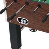 Sunnydaze 55-Inch Faux Wood Foosball Table with Folding Drink Holders, Sports Arcade Soccer for Game Room