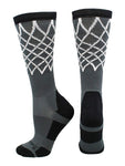 MadSportsStuff Elite Basketball Socks with Net Crew Length - Made in The USA