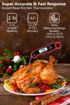 ORDORA Digital Meat Thermometer Oven Safe with Dual Probe, Instant Read Food Thermometer with Backlight, Magnet, Auto Calibration for Indoor & Outdoor Cooking, BBQ, Grill, Kitchen, Milk, Turkey