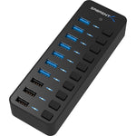 Sabrent 4-Port USB 3.0 Hub with Individual Power Switches and LEDs (HB-UM43)