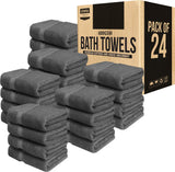 Utopia Towels Premium Bath Towels (Pack of 4, 27 x 54) 100% Ring-Spun Cotton Towel Set for Hotel and Spa, Maximum Softness and Highly Absorbent (Grey)