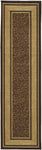 Ottomanson Ottohome Collection Contemporary Bordered Design Modern Runner Rug, 20" x 59", Chocolate Brown