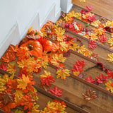 GiBot 400 Pcs Artificial Maple Leaves 4 Colors Fake Fall Leaves Silk Autumn Leaves