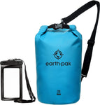 Earth Pak -Waterproof Dry Bag - Roll Top Dry Compression Sack Keeps Gear Dry for Kayaking, Beach, Rafting, Boating, Hiking, Camping and Fishing with Waterproof Phone Case