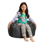 Sofa Sack - Plush, Ultra Soft Bean Bag Chair - Memory Foam Bean Bag Chair with Microsuede Cover - Stuffed Foam Filled Furniture and Accessories for Dorm Room - Navy 3'