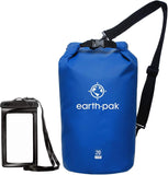 Earth Pak -Waterproof Dry Bag - Roll Top Dry Compression Sack Keeps Gear Dry for Kayaking, Beach, Rafting, Boating, Hiking, Camping and Fishing with Waterproof Phone Case