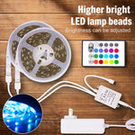 PANGTON VILLA Led Strip Lights 32.8ft with Remote and 3A Power Supply, SMD 5050 Color Changing LED Strip Light Kit for Room, Kitchen, Bedroom, Home Decoration Led Lights