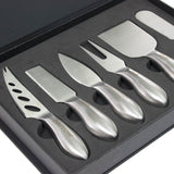 Home Perspective Premium Stainless Steel Cheese Tool Set - 6 Piece Box Cheese Knife Set - Cut, Spread, Shave and Serve All Your Favorite Cheeses