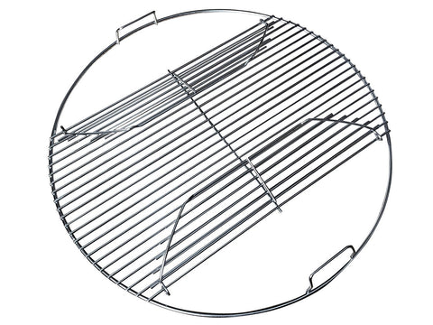 Kettle Kommander 22.5 Inch 304 Stainless Steel 4.5 mm Hinged Grilling/Cooking Replacement Grate - for use in 22" Weber Charcoal Grills - Stronger Design