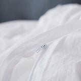 100% Washed Cotton Duvet Cover 3 Piece, Comforter Cover California King Size, Ultra Soft with Zipper Closure, Corner Ties, Simple Bedding Style, Gray White Plaid by SORMAG